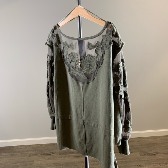 Free People Olive 3/4 Sleeve Top - Picture 3 of 8